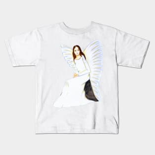 Angelic Blessings to all- White Kids T-Shirt